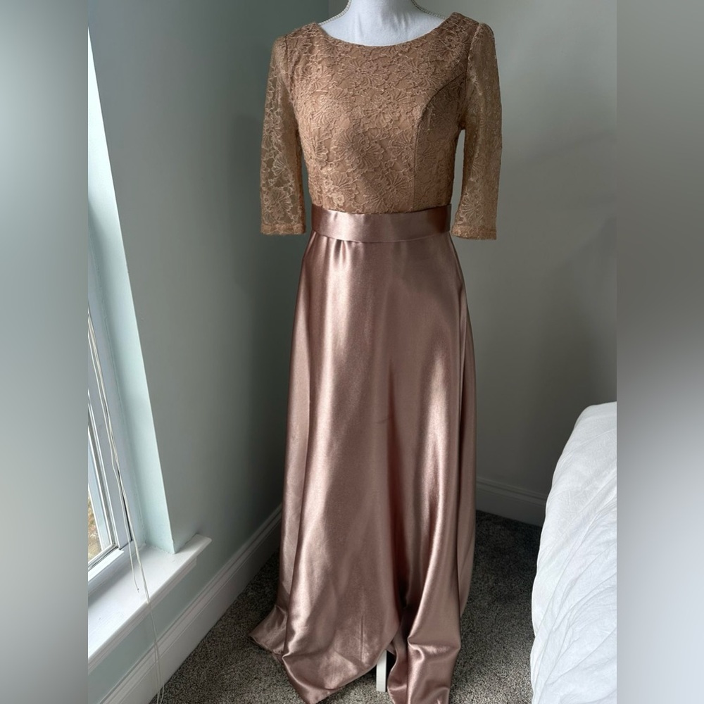 SHEIN Lace Bodice Satin Dress - Picture 2 of 4